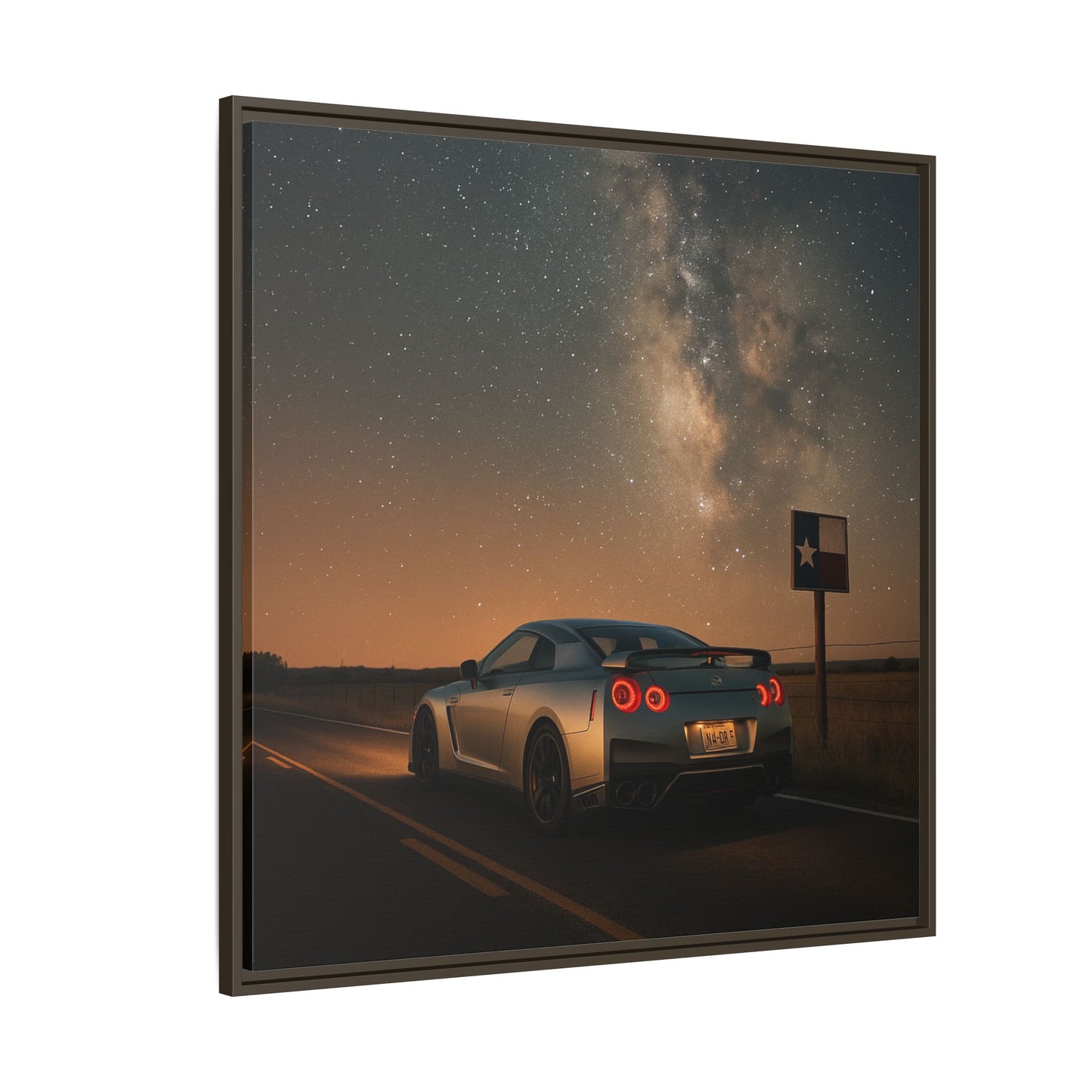 Canvas Print - Nissan GTR R35 Under Night Sky