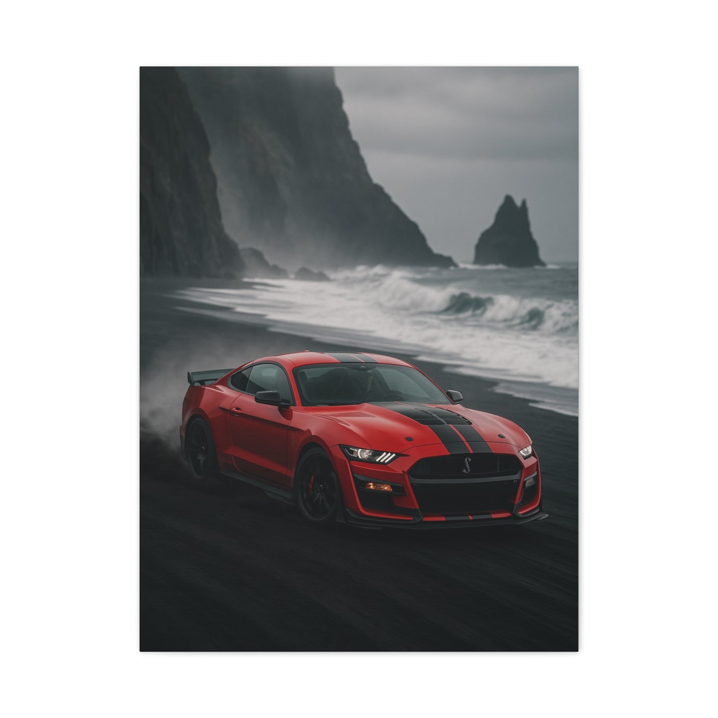 Canvas Print - Ford Shelby GT500 Volcanic Beach Scene