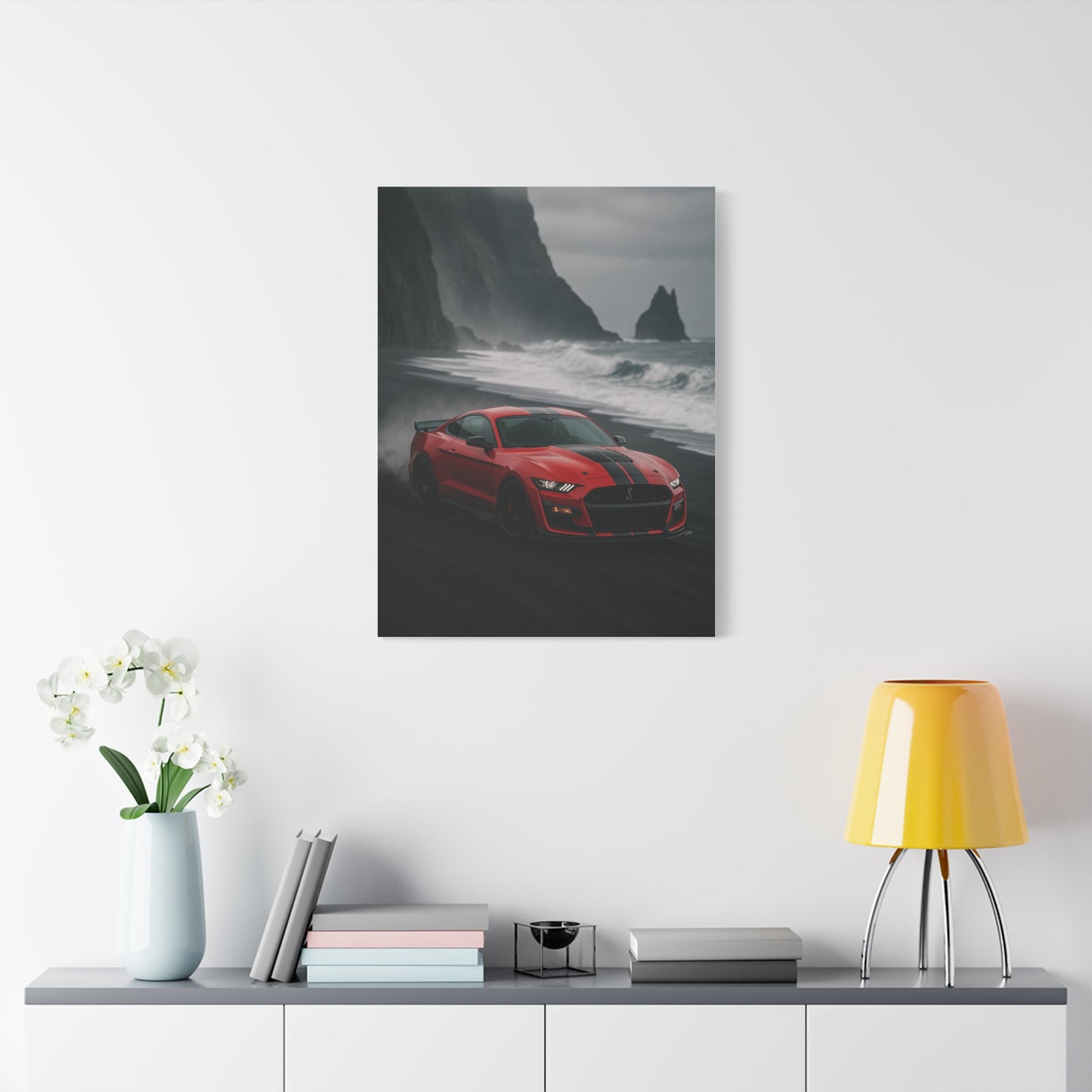Canvas Print - Ford Shelby GT500 Volcanic Beach Scene
