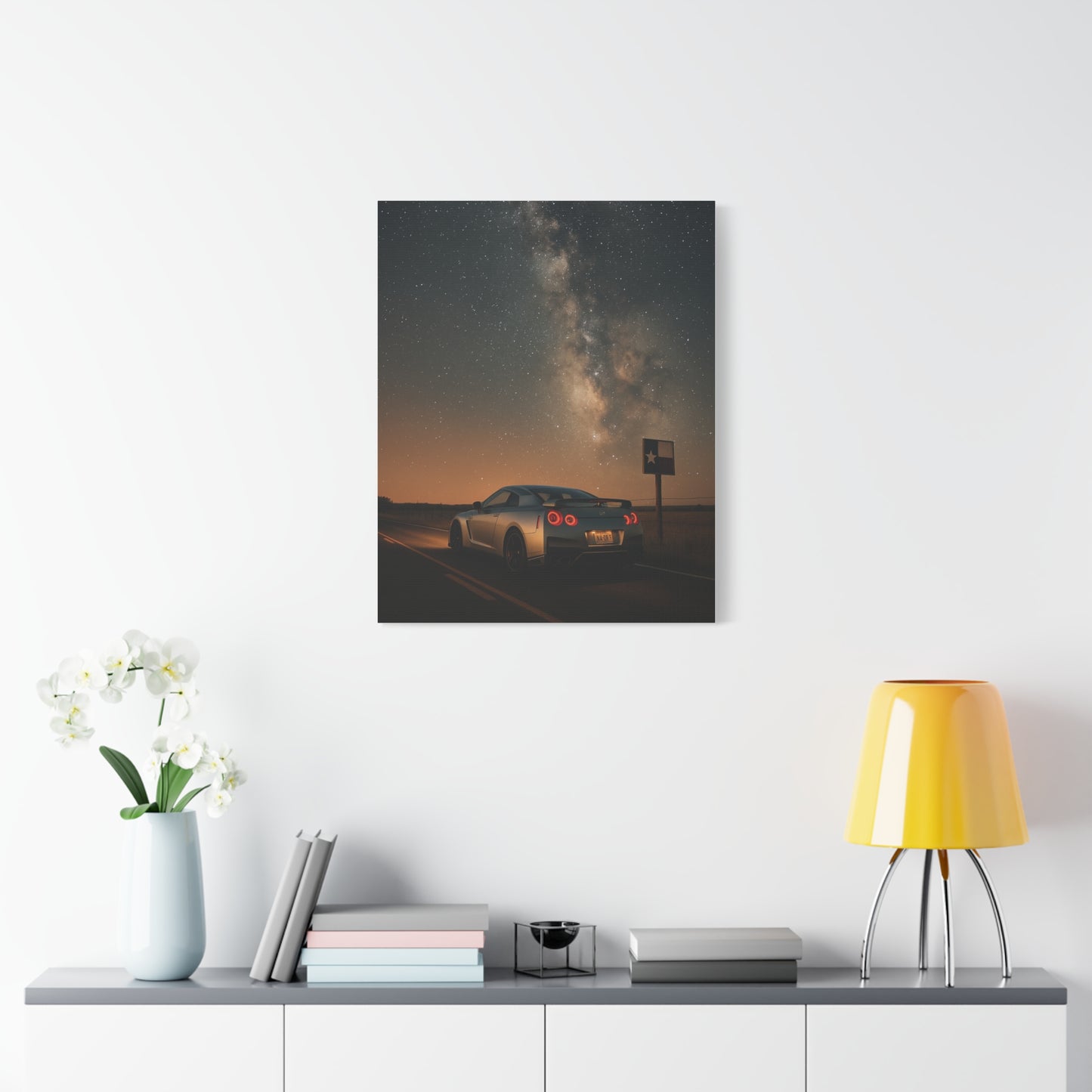 Canvas Print - Nissan GTR R35 Under Night Sky