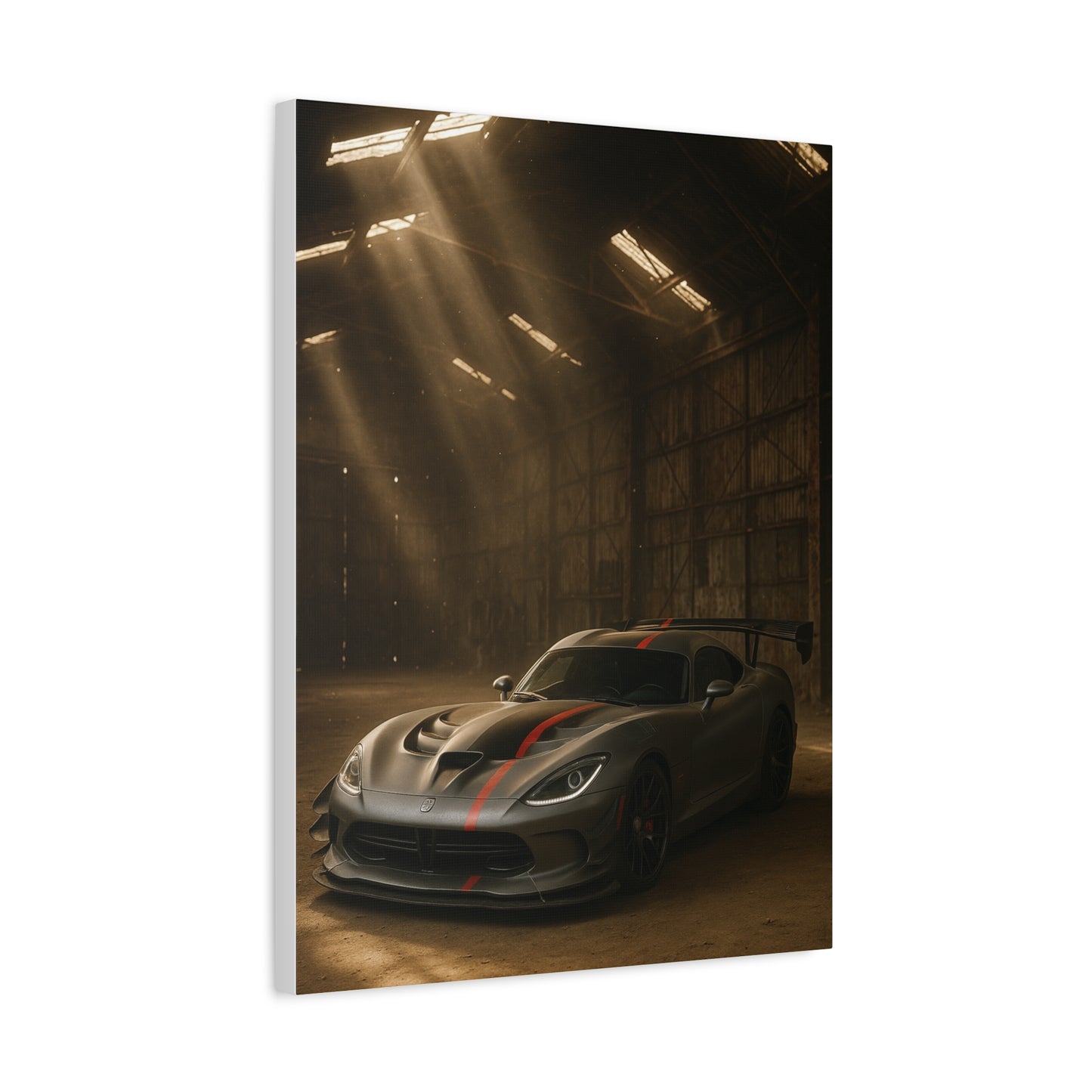 Canvas Print Dodge Viper ACR Vintage Car in Barn