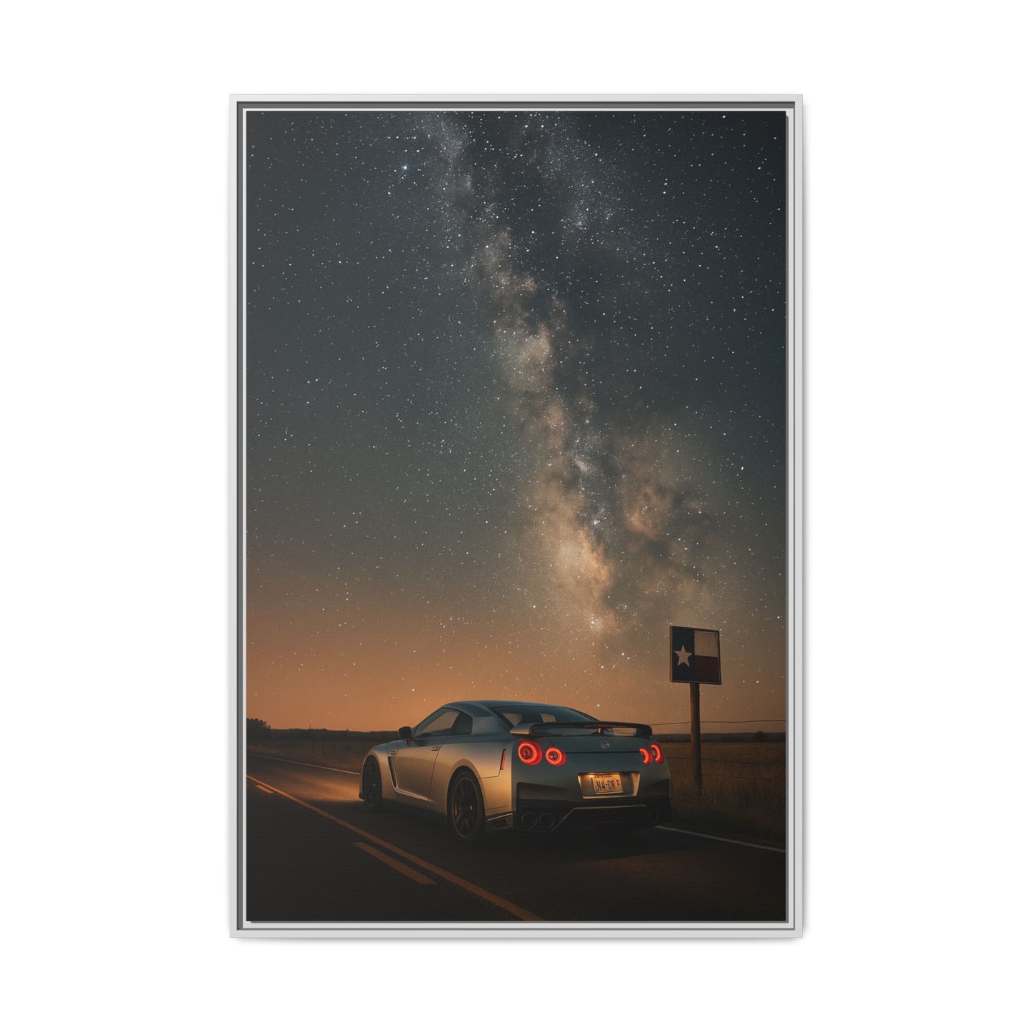 Canvas Print - Nissan GTR R35 Under Night Sky