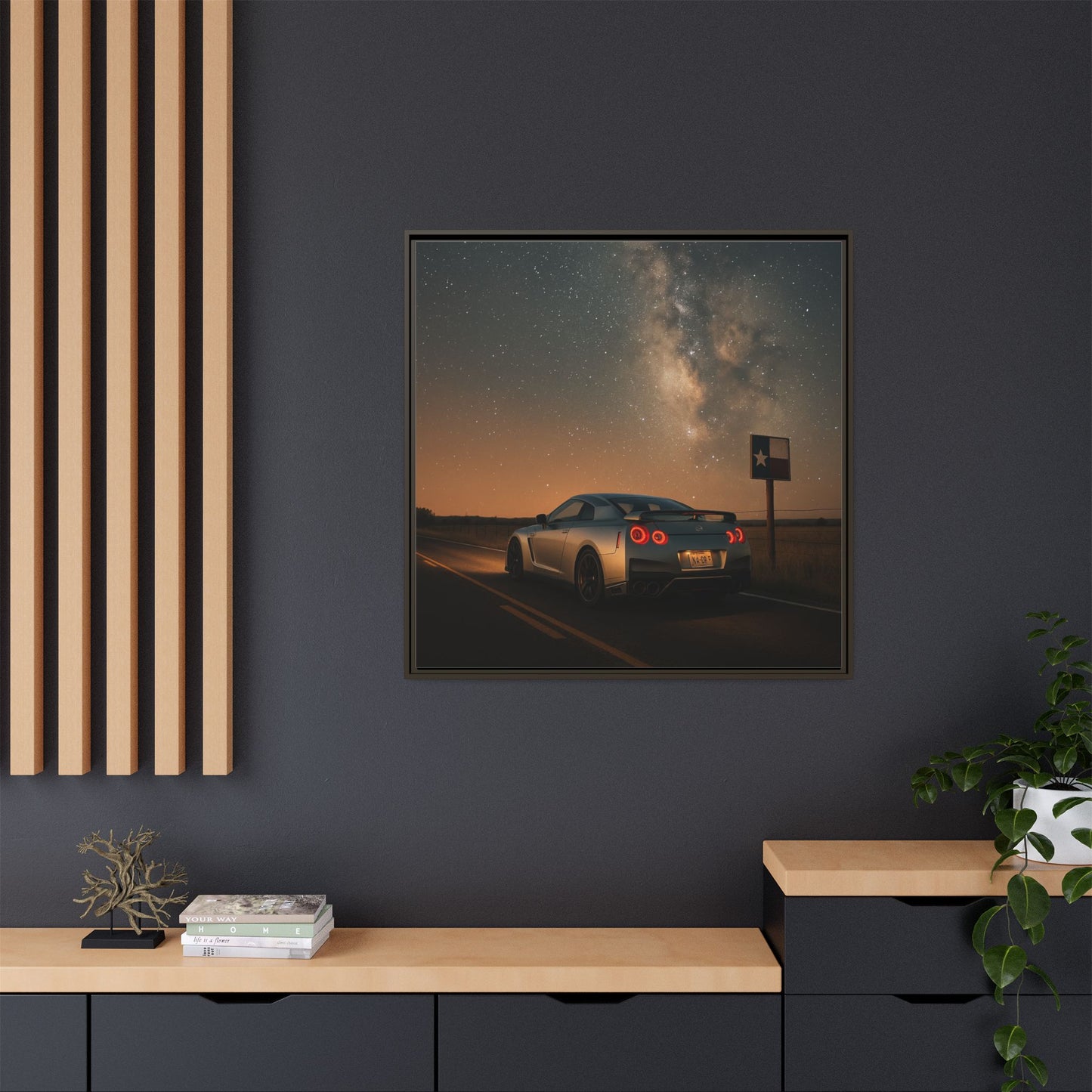 Canvas Print - Nissan GTR R35 Under Night Sky