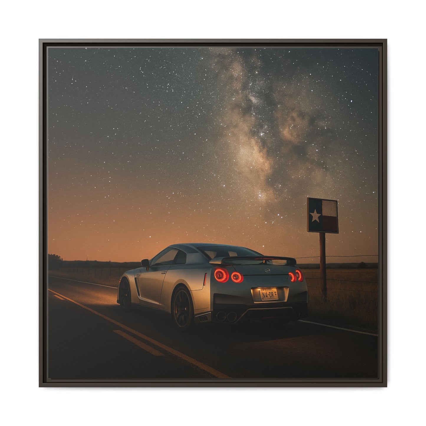 Canvas Print - Nissan GTR R35 Under Night Sky