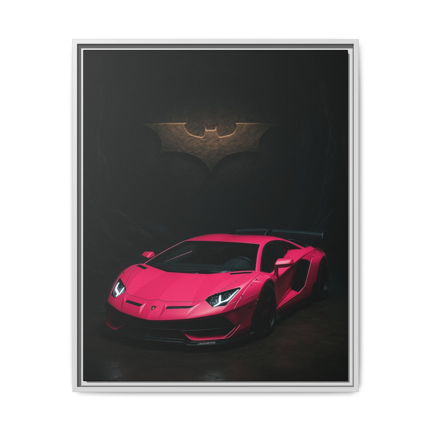 Pink Liberty Walk Wide Body Lamborghini Aventador Matte Canvas Framed