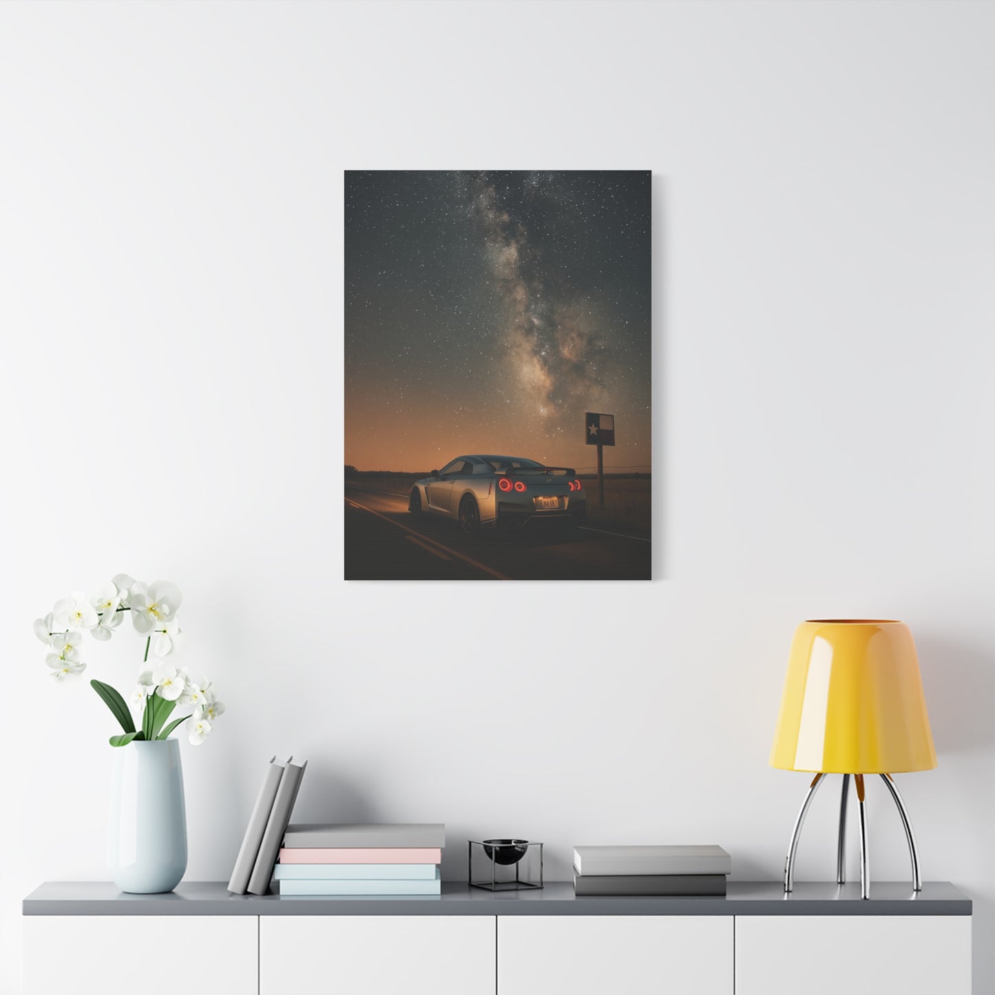 Canvas Print - Nissan GTR R35 Under Night Sky