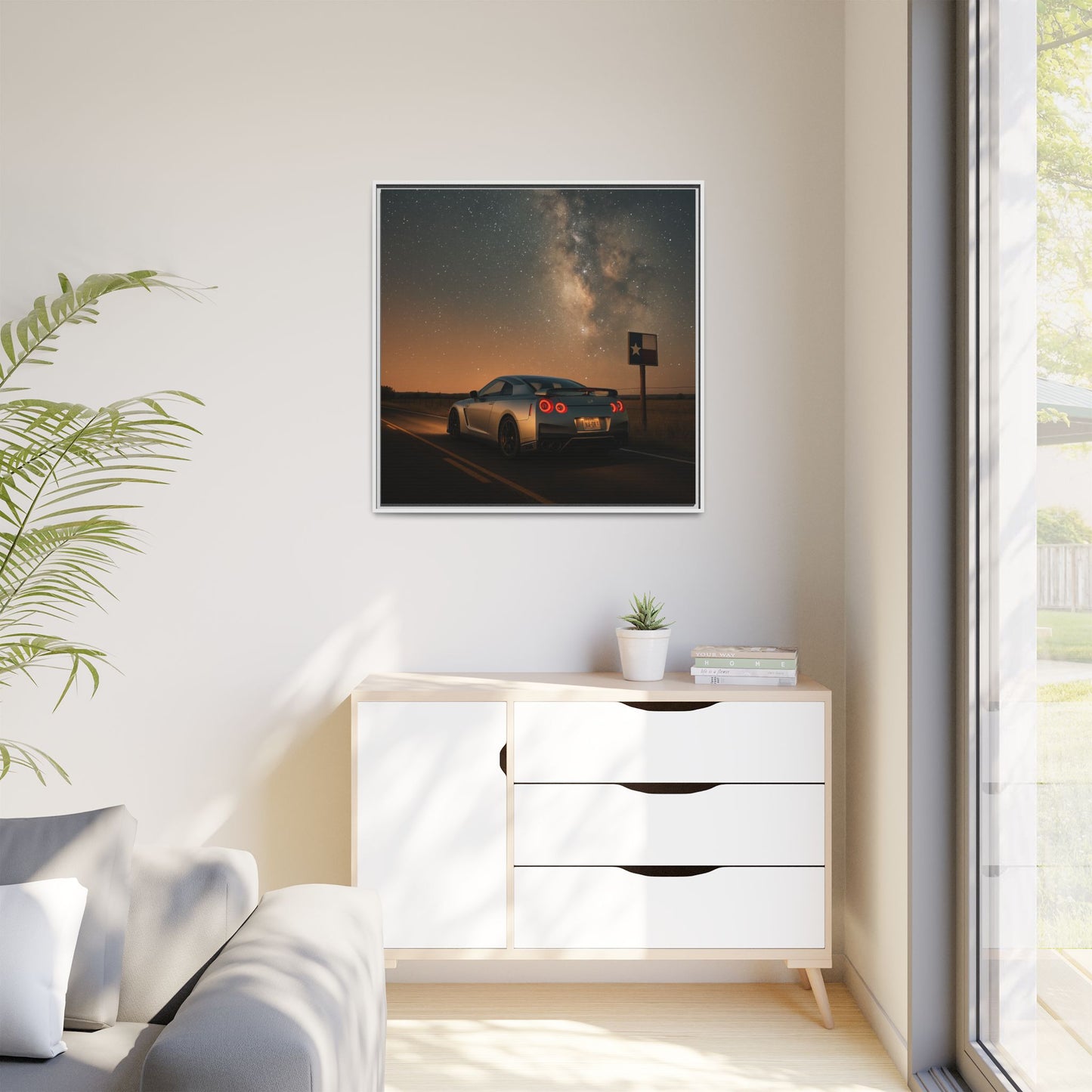 Canvas Print - Nissan GTR R35 Under Night Sky