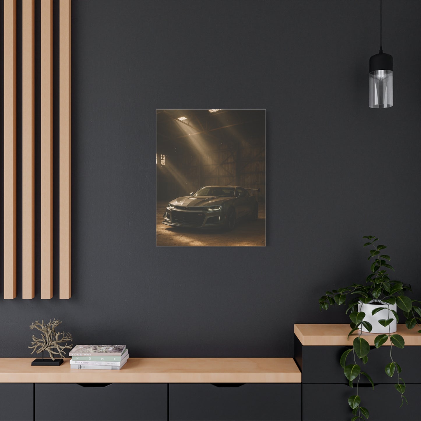 Canvas Print - Chevrolet Camaro in Barn