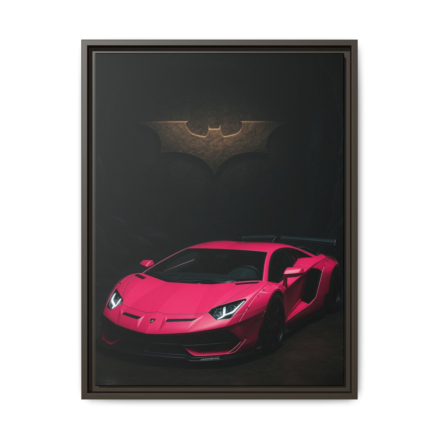 Pink Liberty Walk Wide Body Lamborghini Aventador Matte Canvas Framed