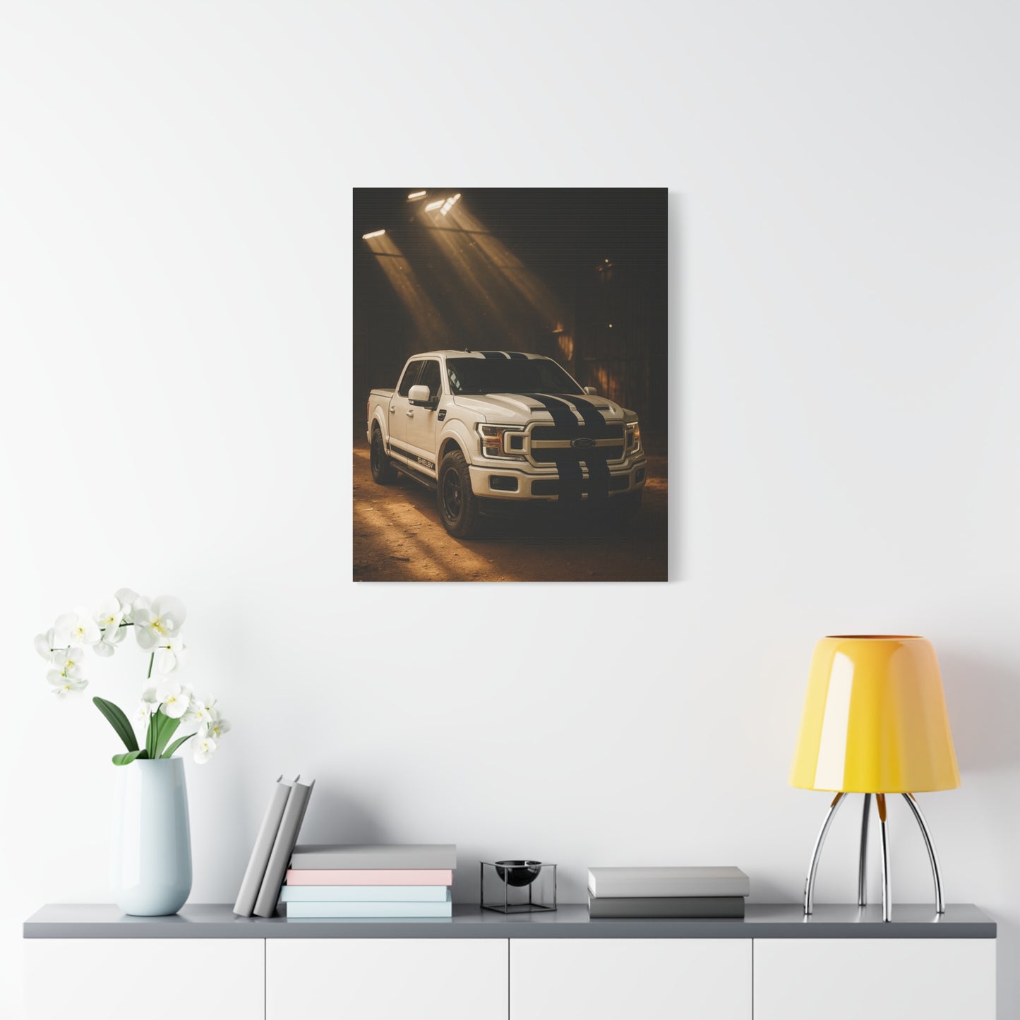 Canvas Print - Ford Shelby F-150 stored in a barn
