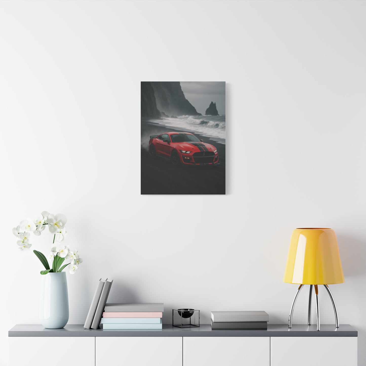 Canvas Print - Ford Shelby GT500 Volcanic Beach Scene