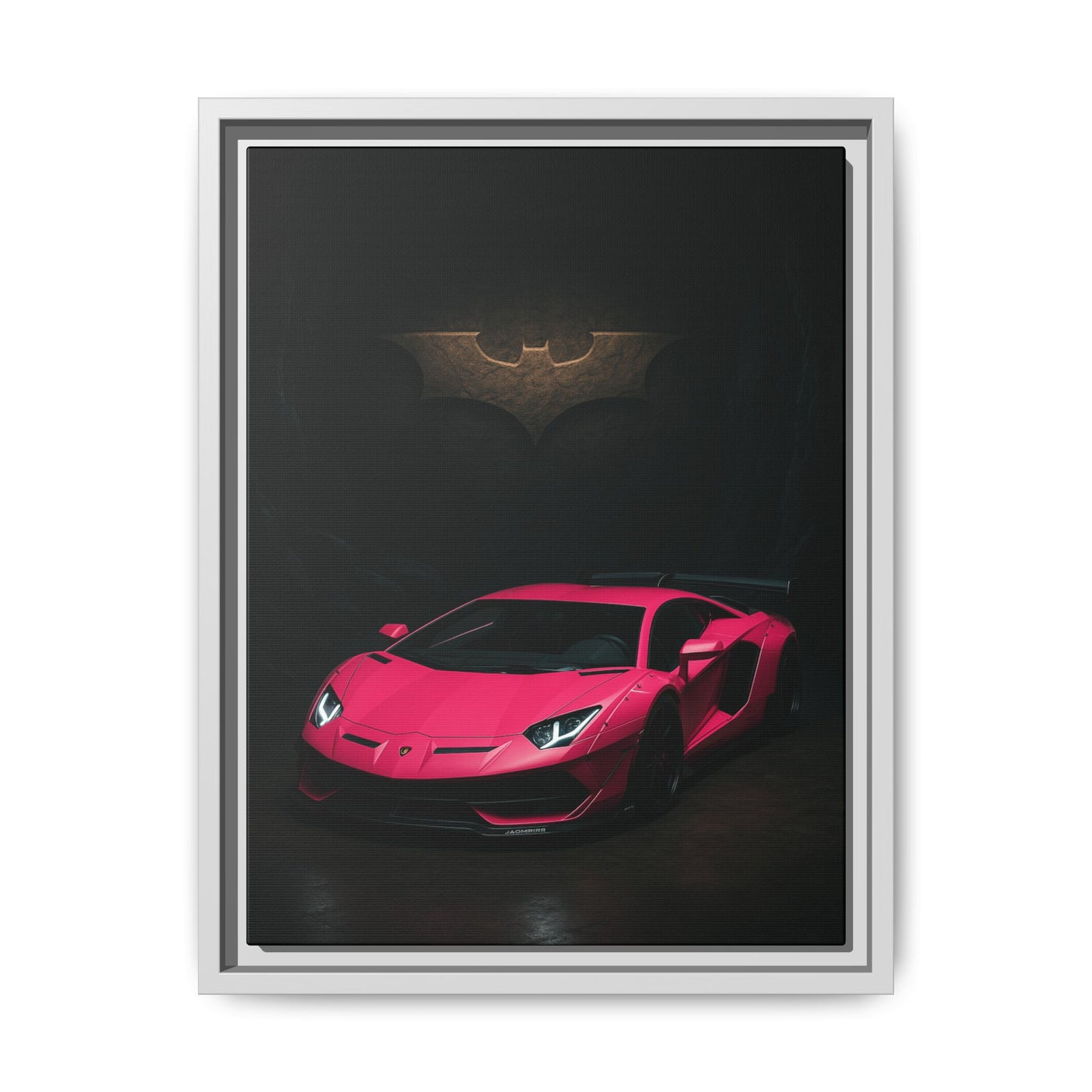 Pink Liberty Walk Wide Body Lamborghini Aventador Matte Canvas Framed