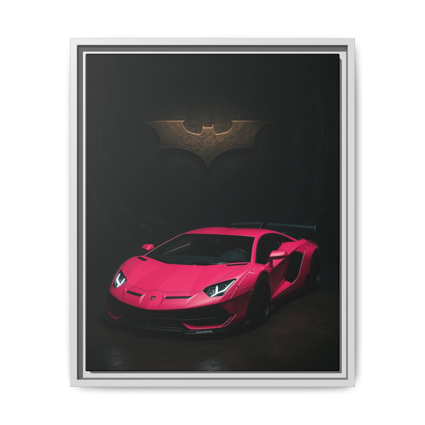 Pink Liberty Walk Wide Body Lamborghini Aventador Matte Canvas Framed