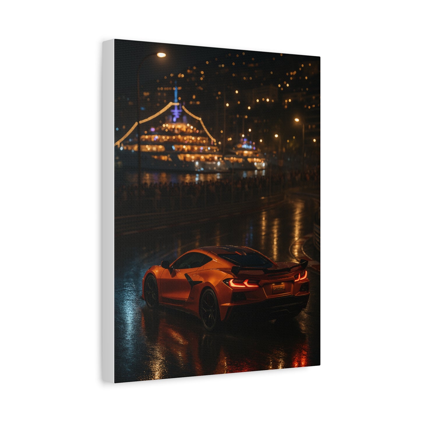 Canvas Print - Corvette C8 Hairpin Turn in Monaco
