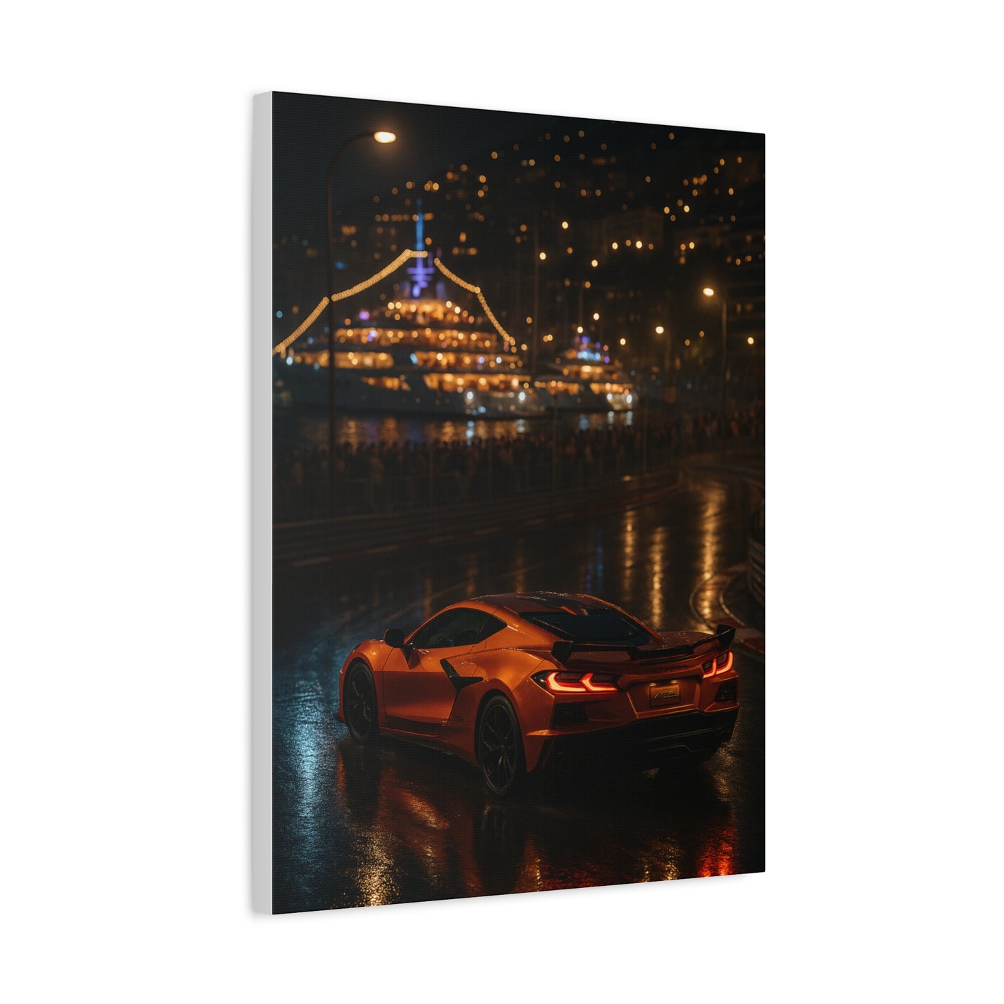 Canvas Print - Corvette C8 Hairpin Turn in Monaco