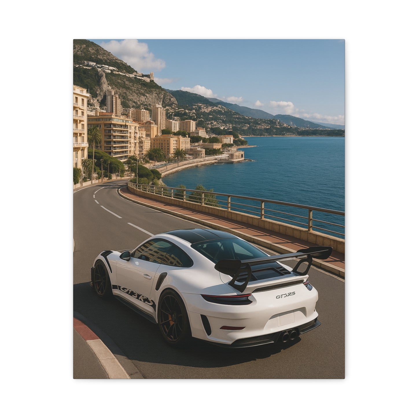 Canvas Print - Porsche GT3RS Monaco Waterfront
