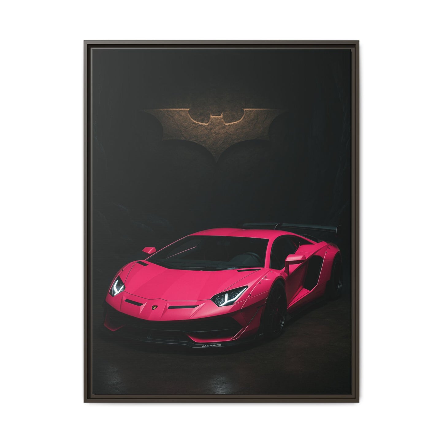Pink Liberty Walk Wide Body Lamborghini Aventador Matte Canvas Framed
