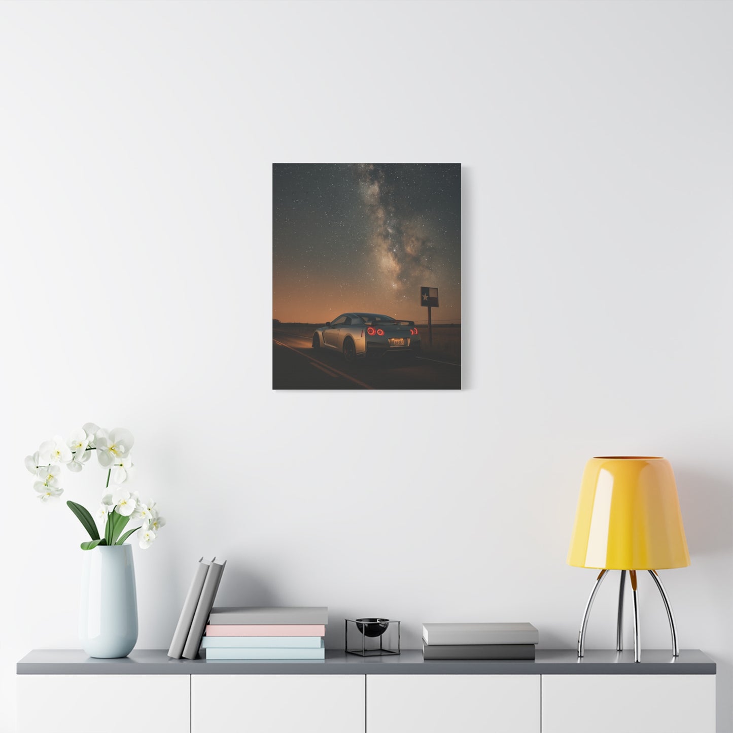 Canvas Print - Nissan GTR R35 Under Night Sky