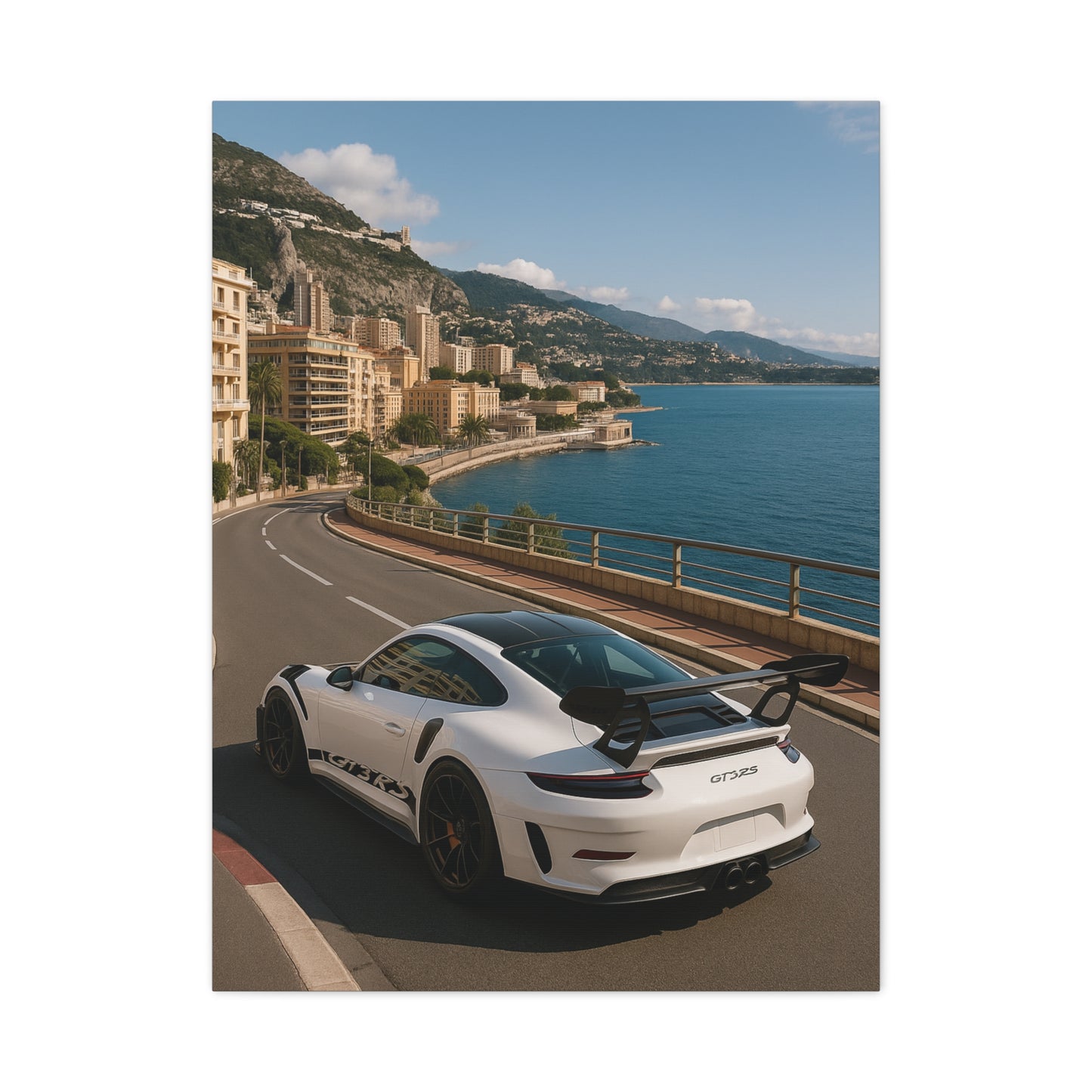 Canvas Print - Porsche GT3RS Monaco Waterfront