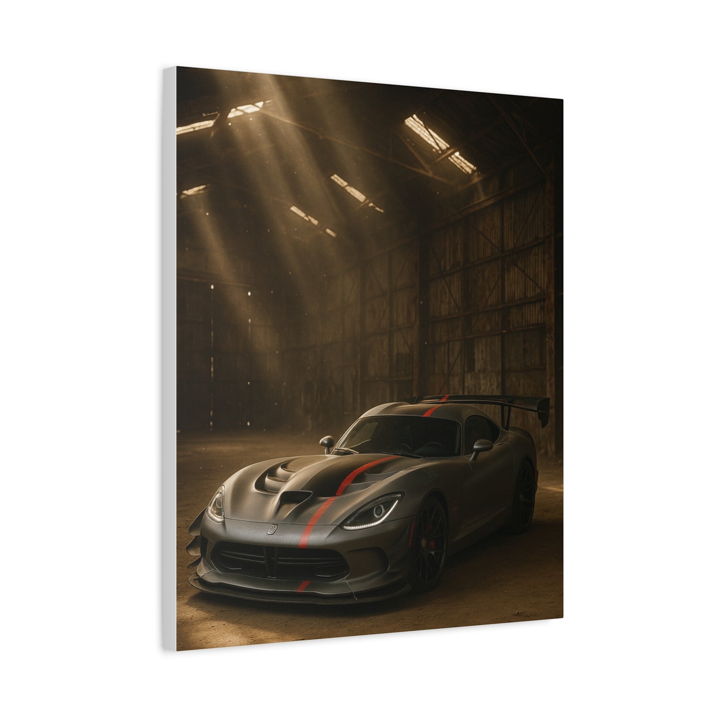 Canvas Print Dodge Viper ACR Vintage Car in Barn