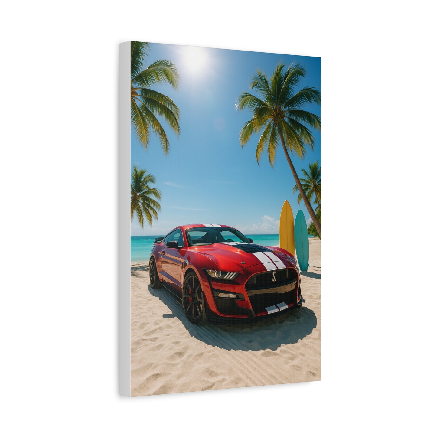 Canvas Print - Ford Shelby GT500 Beach Scene