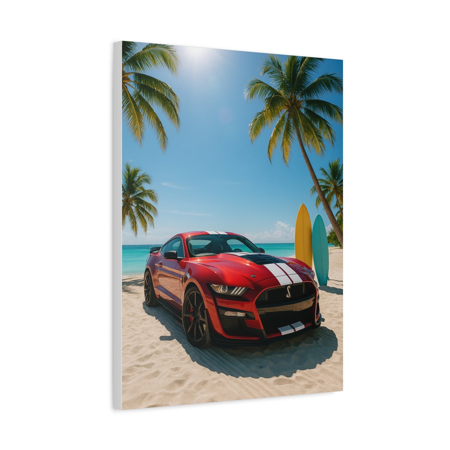 Canvas Print - Ford Shelby GT500 Beach Scene