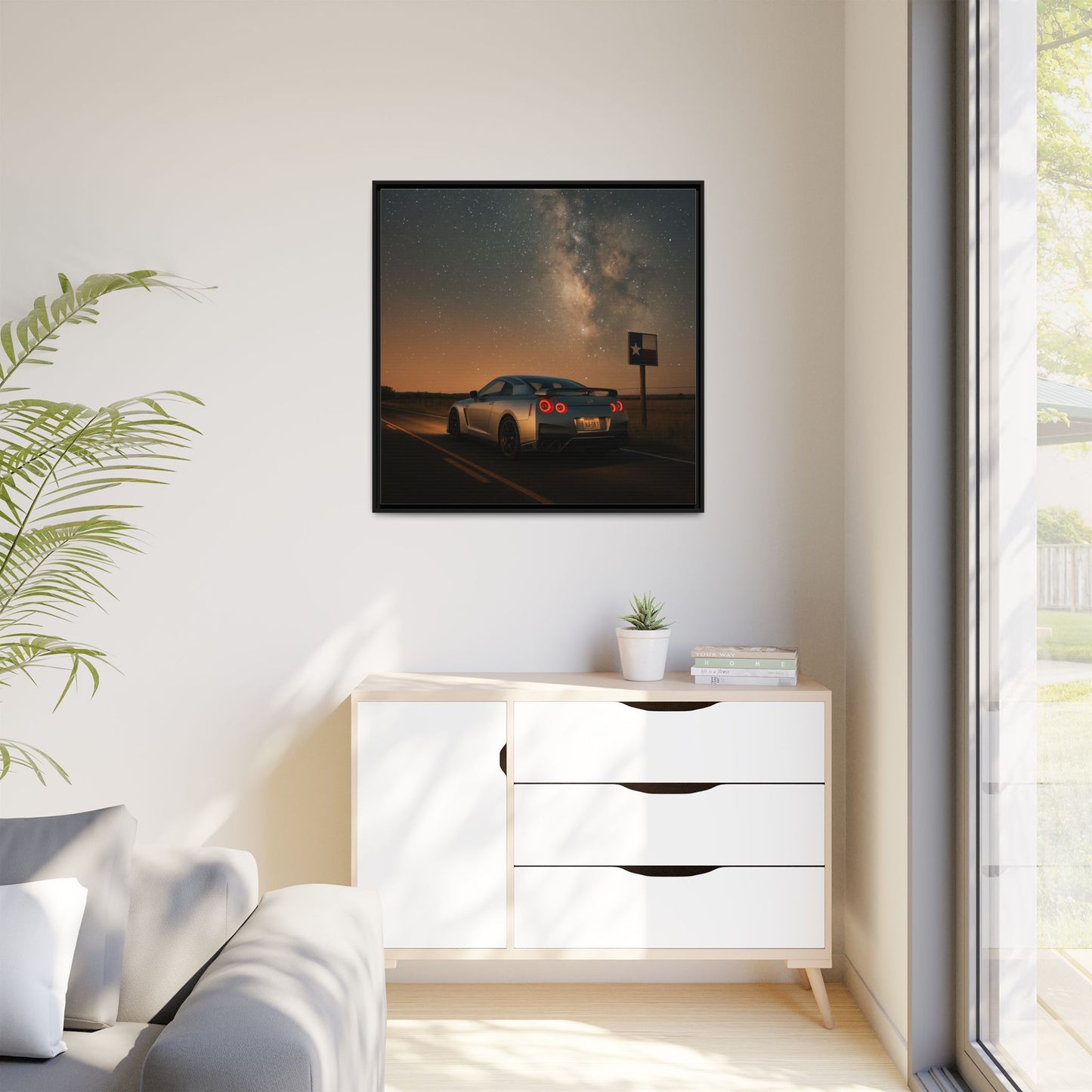 Canvas Print - Nissan GTR R35 Under Night Sky