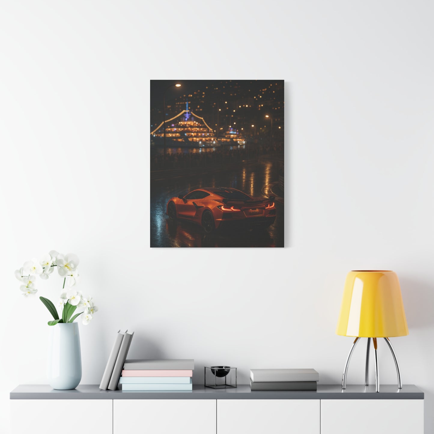 Canvas Print - Corvette C8 Hairpin Turn in Monaco