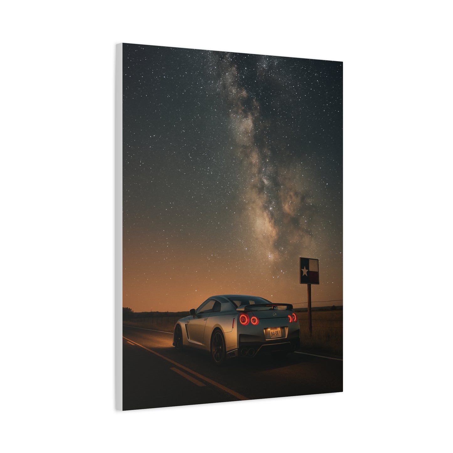 Canvas Print - Nissan GTR R35 Under Night Sky