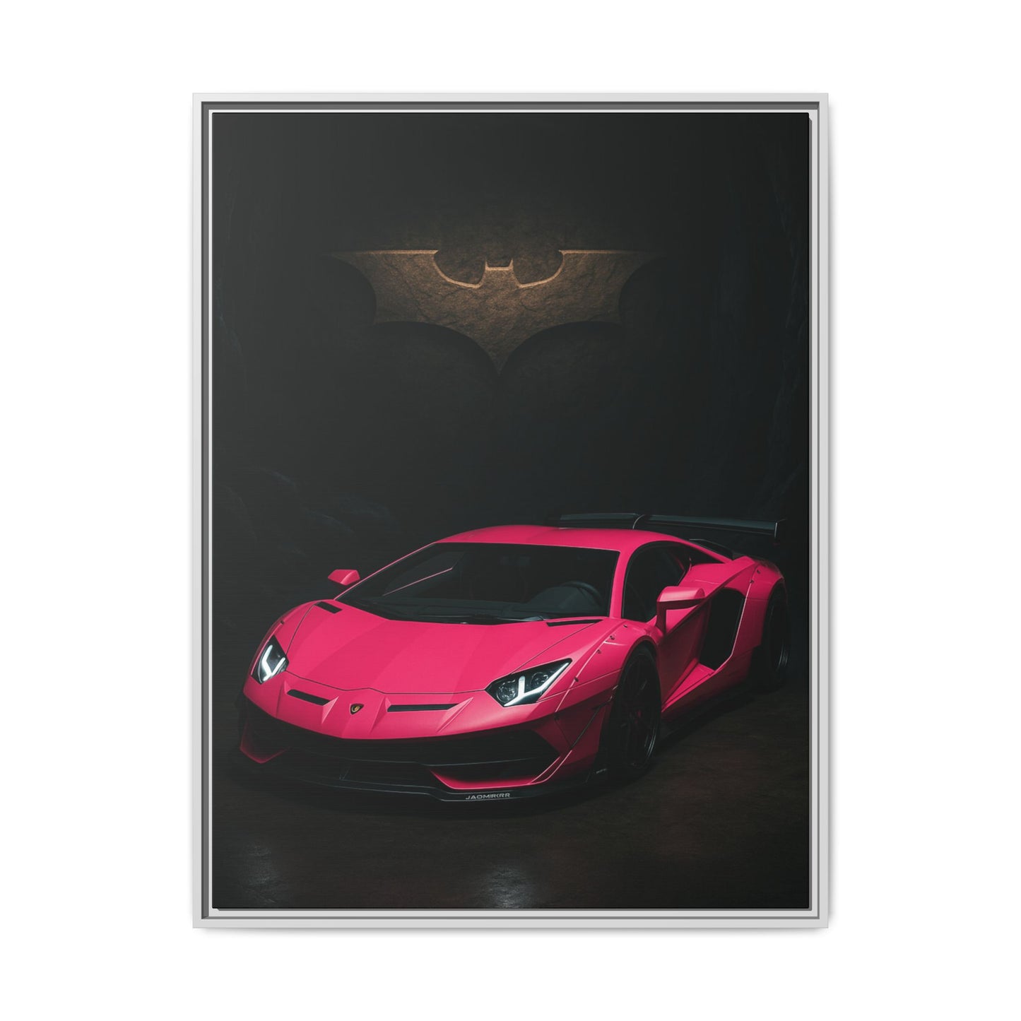 Pink Liberty Walk Wide Body Lamborghini Aventador Matte Canvas Framed