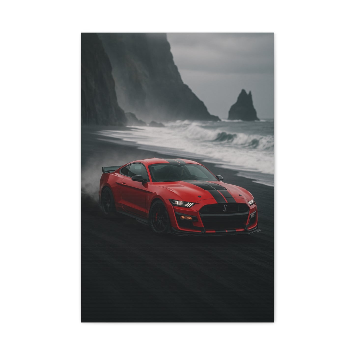 Canvas Print - Ford Shelby GT500 Volcanic Beach Scene