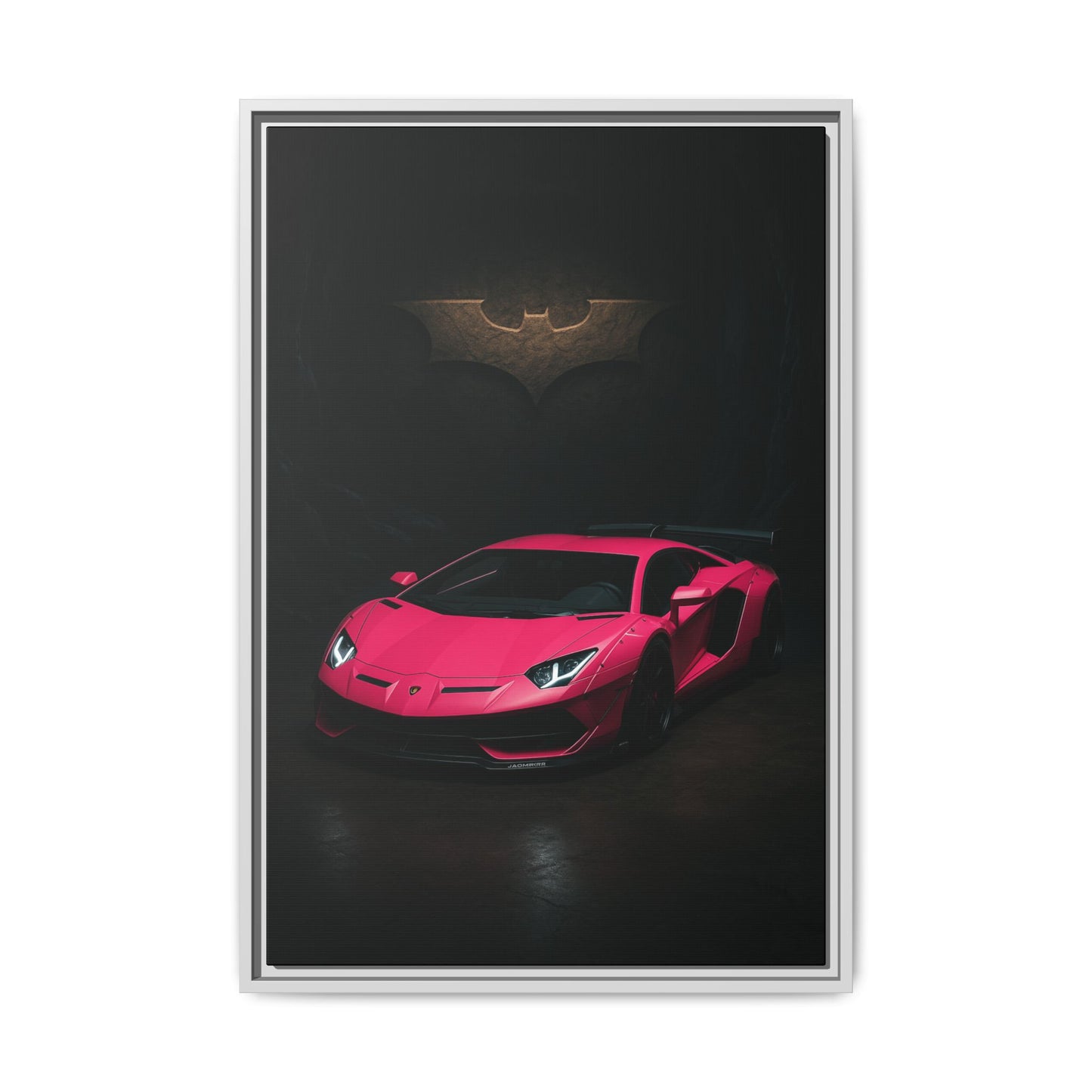 Pink Liberty Walk Wide Body Lamborghini Aventador Matte Canvas Framed