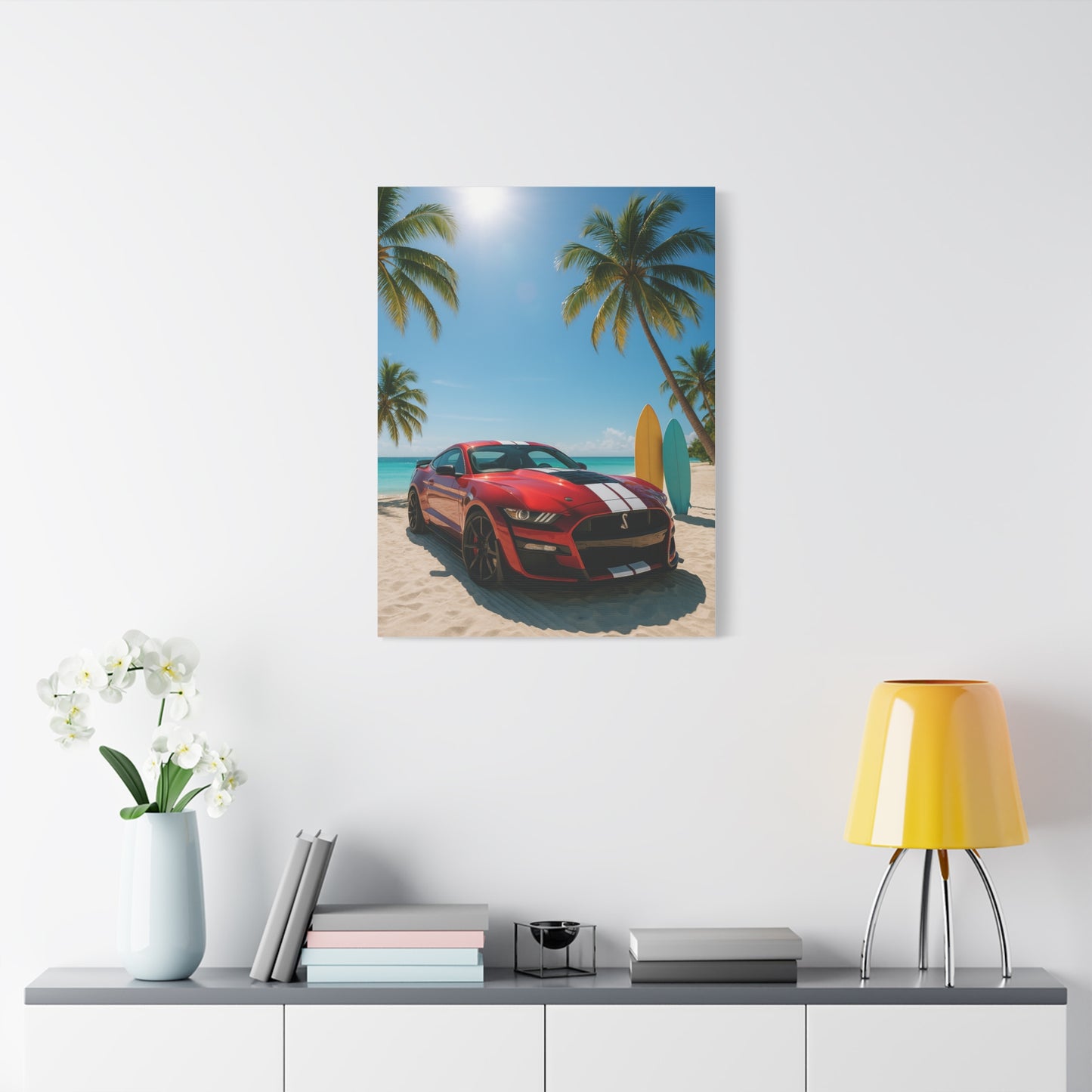 Canvas Print - Ford Shelby GT500 Beach Scene