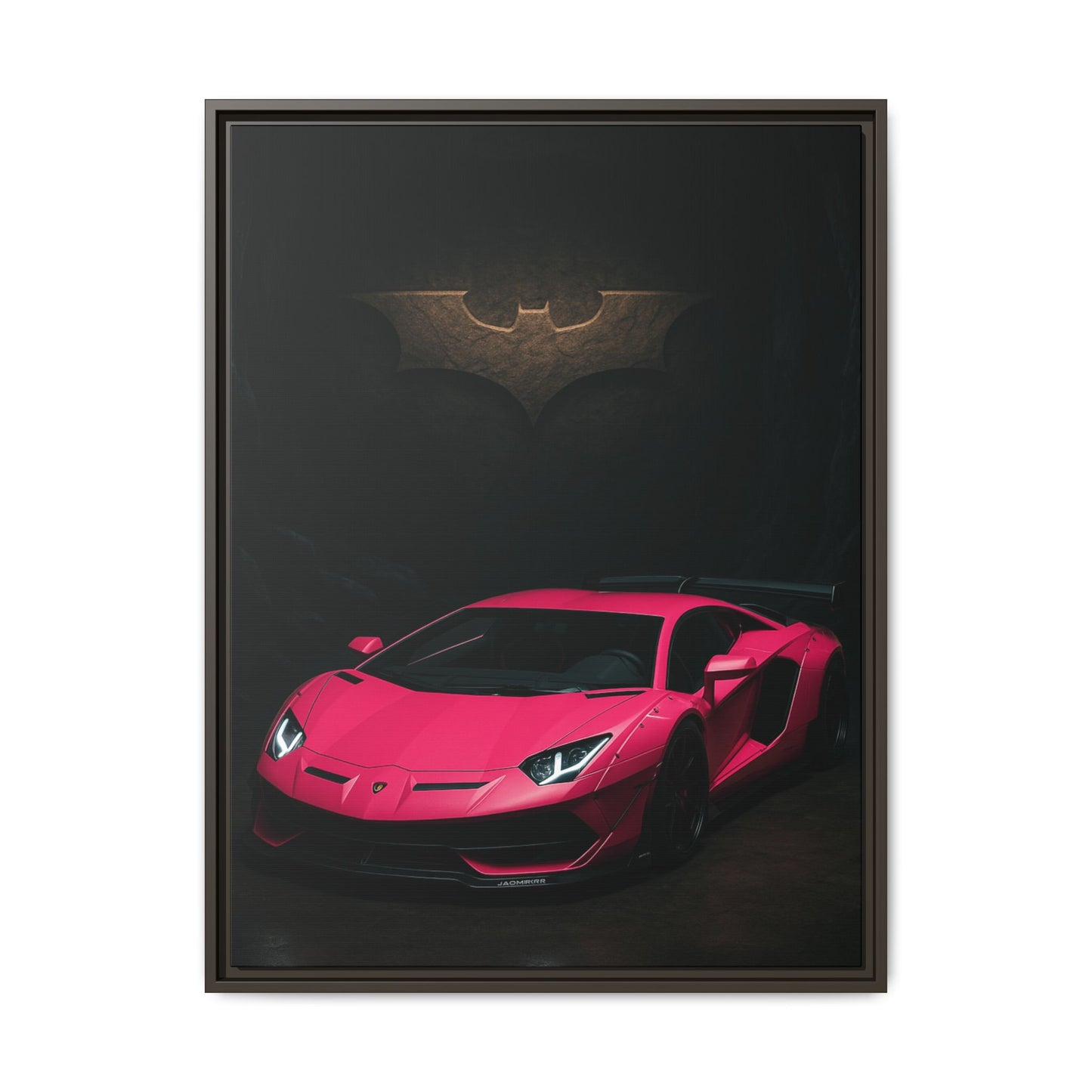 Pink Liberty Walk Wide Body Lamborghini Aventador Matte Canvas Framed