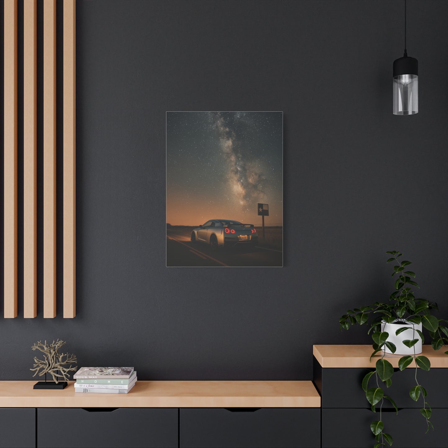 Canvas Print - Nissan GTR R35 Under Night Sky