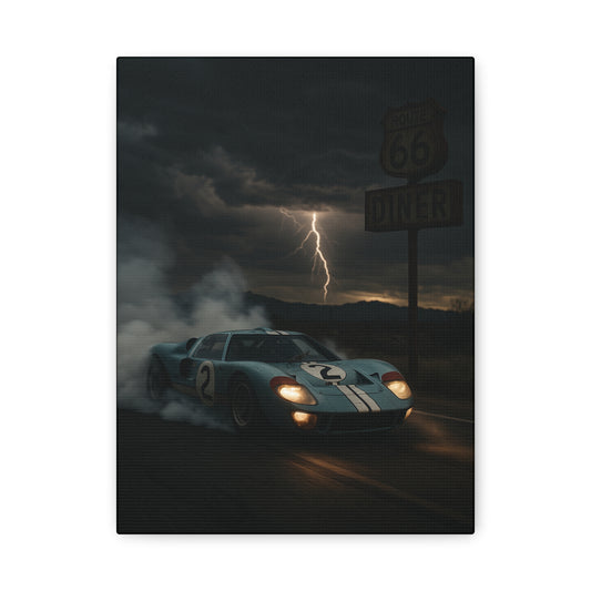 Canvas Print - Ford GT40 Doing a Burnout