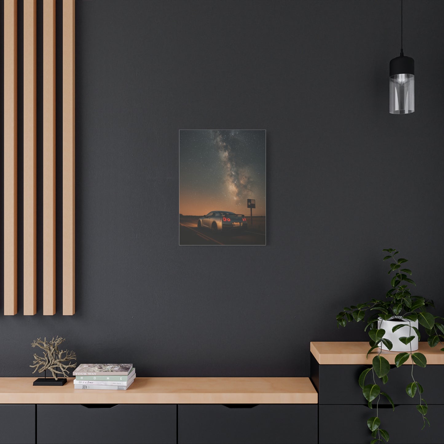 Canvas Print - Nissan GTR R35 Under Night Sky