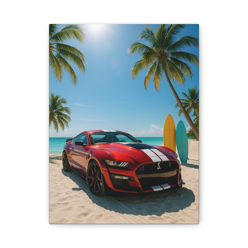 Canvas Print - Ford Shelby GT500 Beach Scene