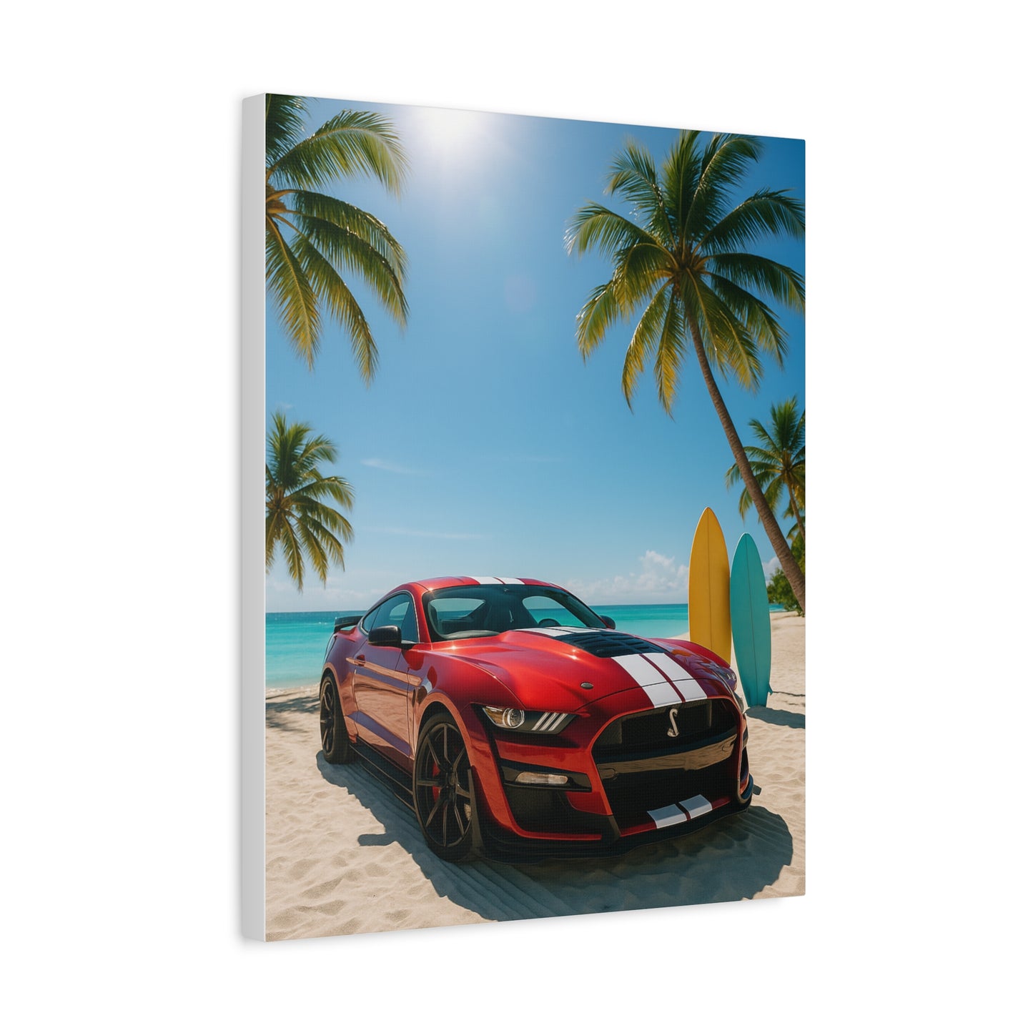 Canvas Print - Ford Shelby GT500 Beach Scene