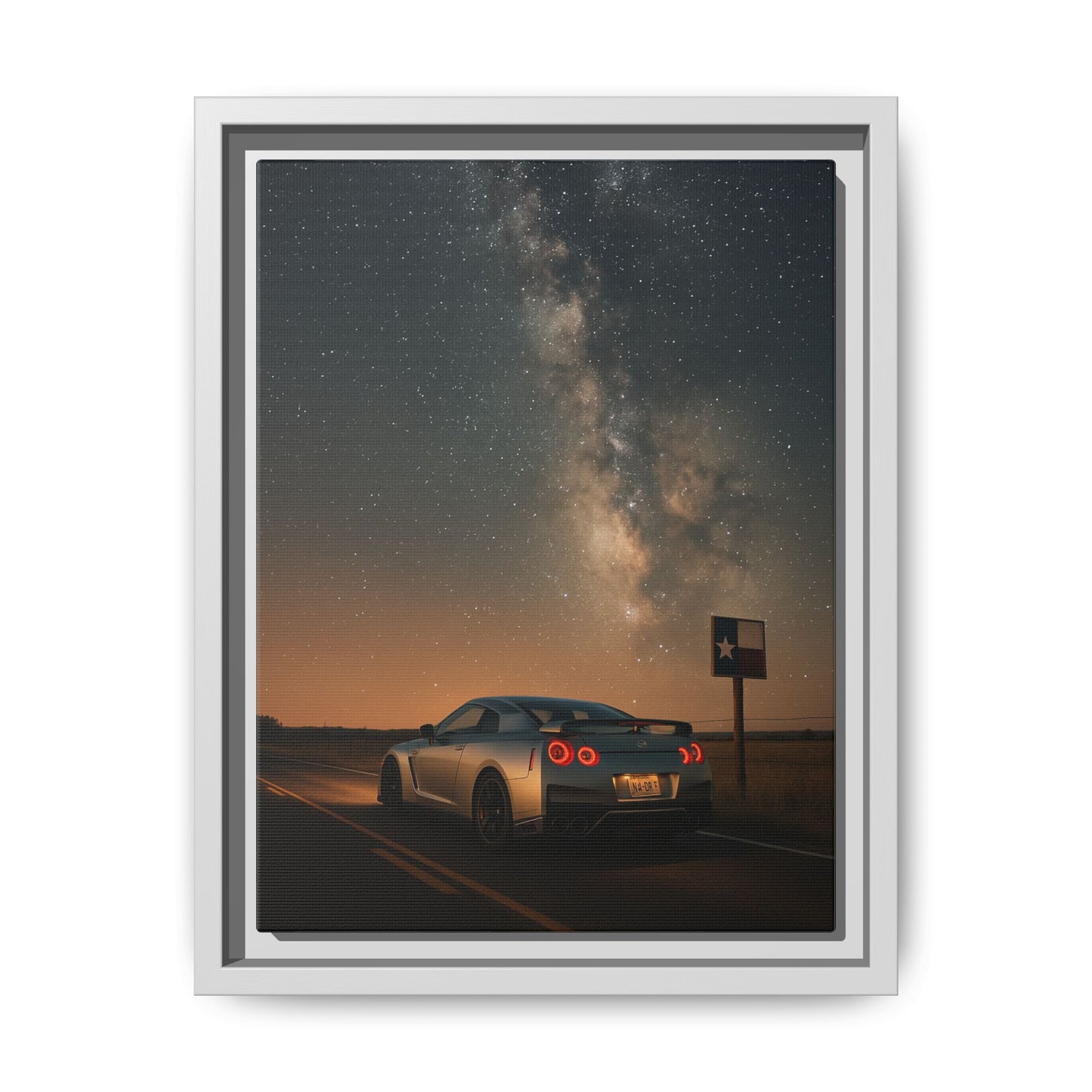 Canvas Print - Nissan GTR R35 Under Night Sky