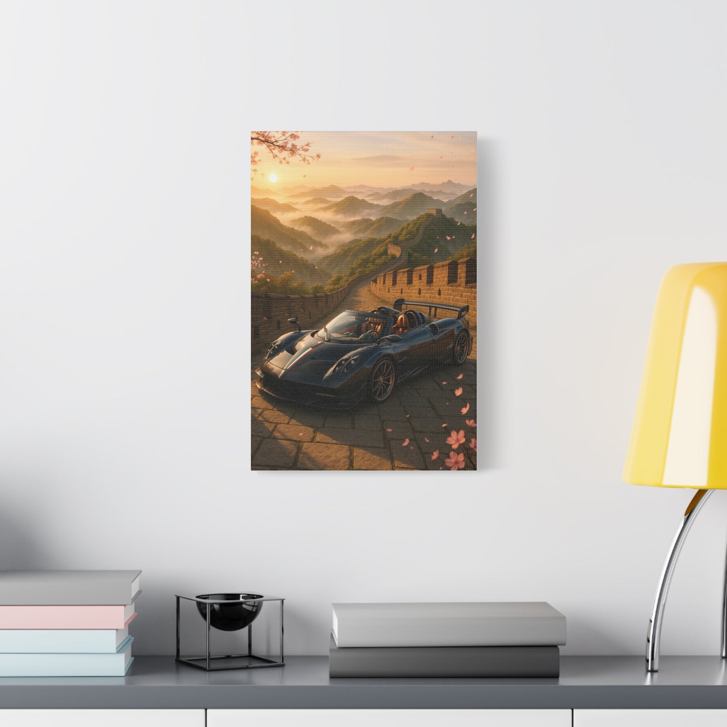 Canvas Wall Art - Pagani Huayra BC Roadster Chilling in Space