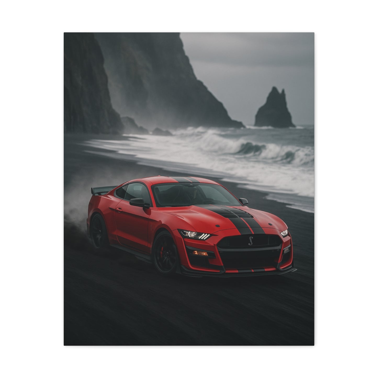 Canvas Print - Ford Shelby GT500 Volcanic Beach Scene