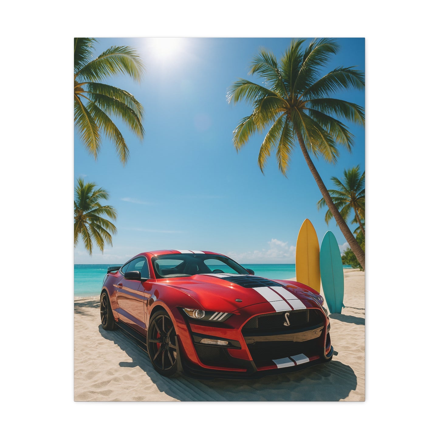 Canvas Print - Ford Shelby GT500 Beach Scene