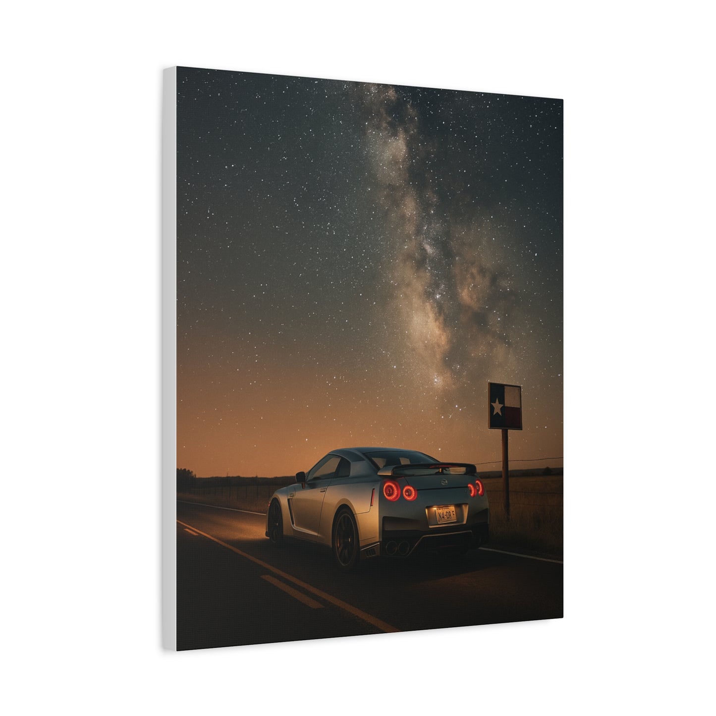 Canvas Print - Nissan GTR R35 Under Night Sky