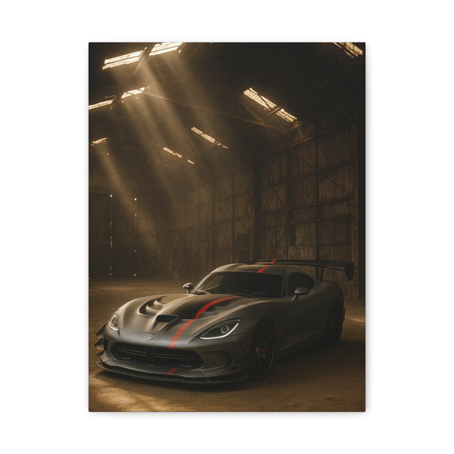 Canvas Print Dodge Viper ACR Vintage Car in Barn
