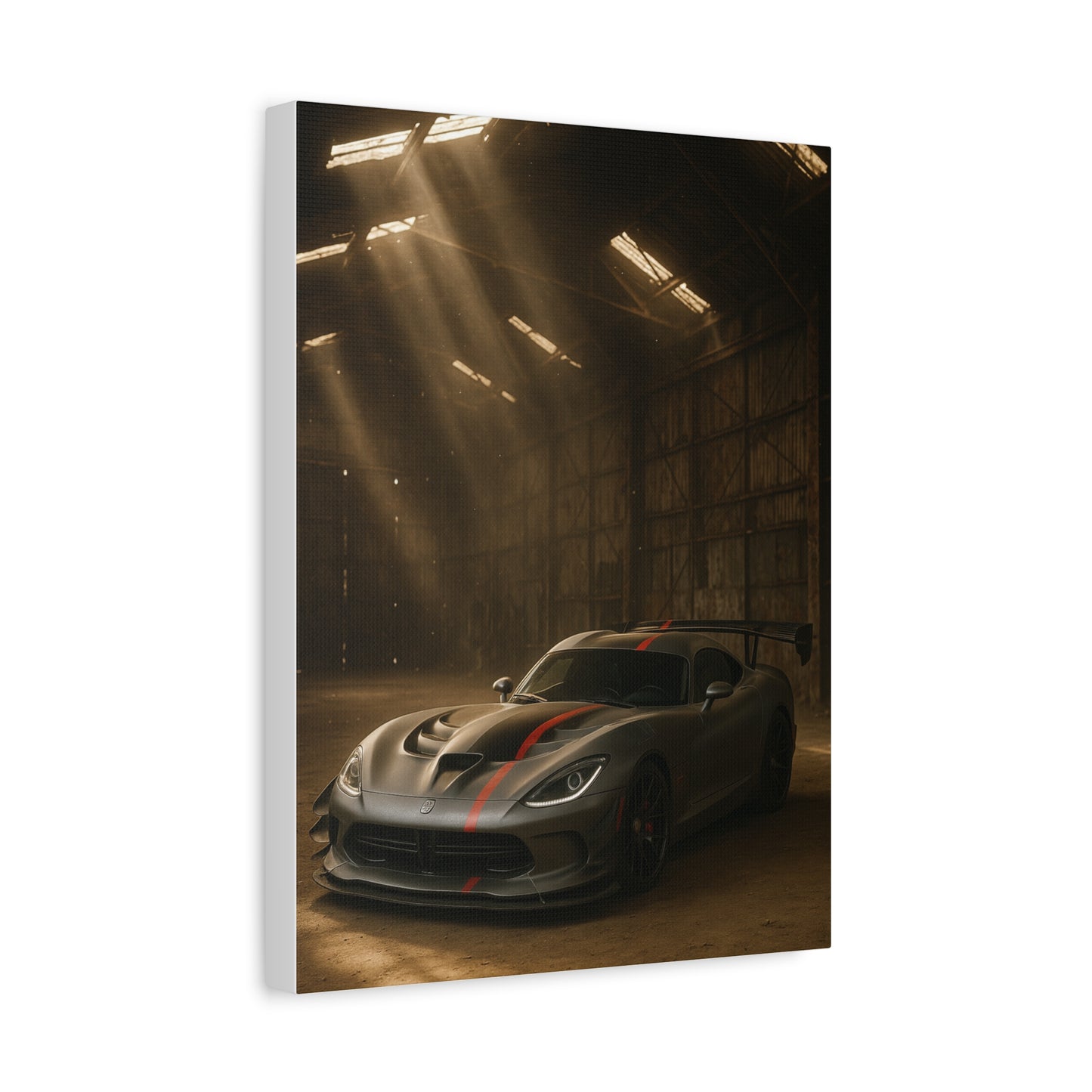 Canvas Print Dodge Viper ACR Vintage Car in Barn