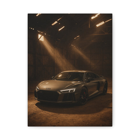 Canvas Art Print - Audi R8 in Barn