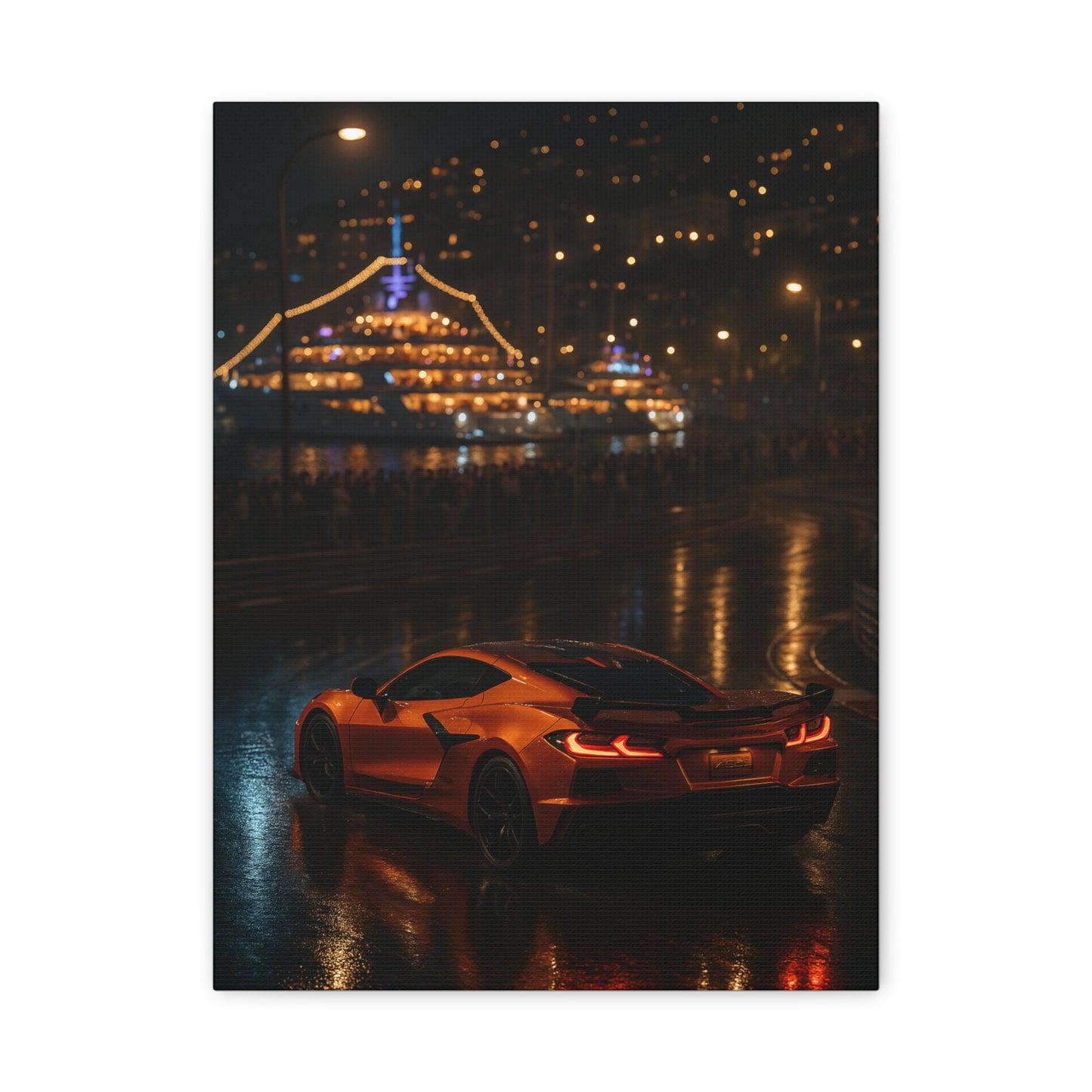 Canvas Print - Corvette C8 Hairpin Turn in Monaco