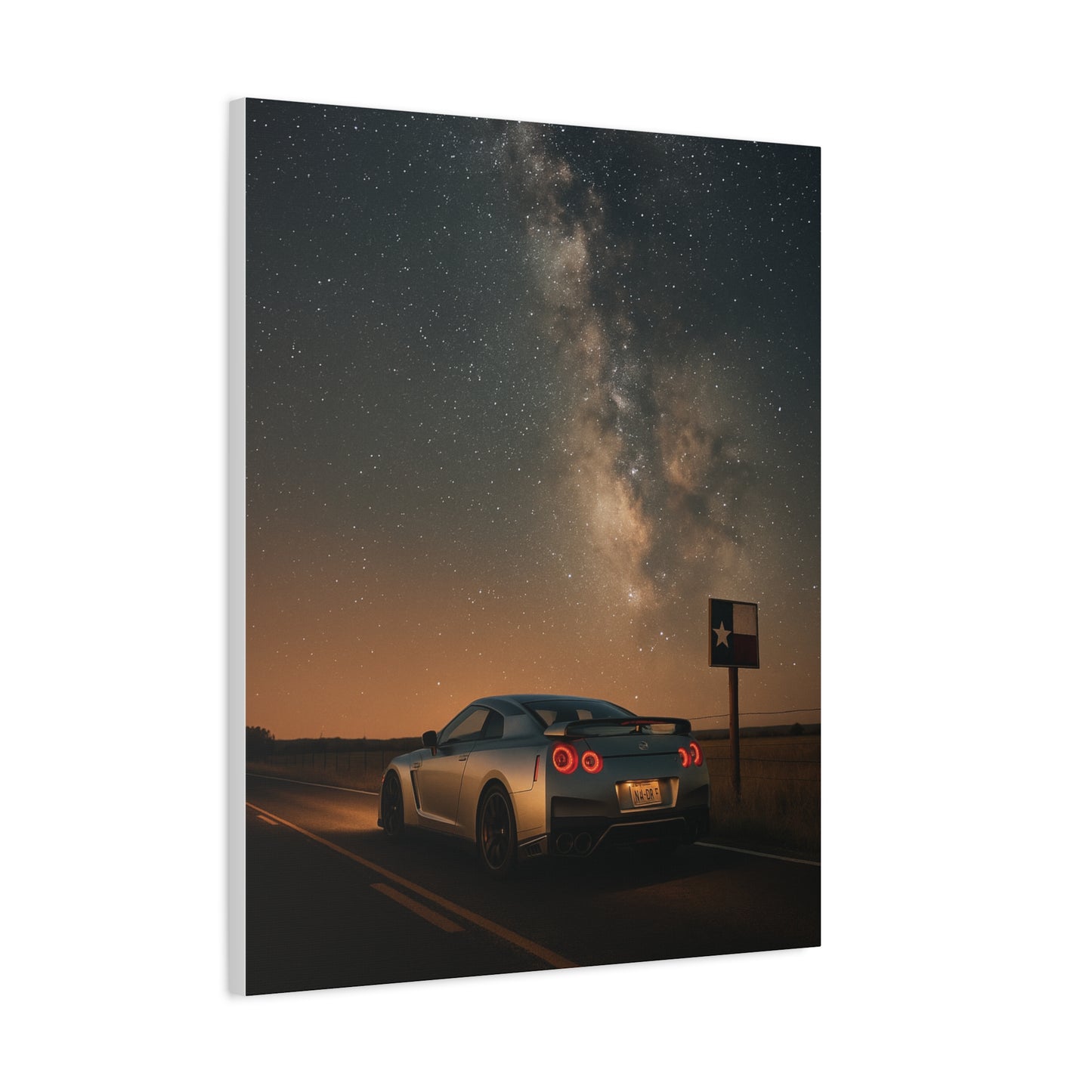 Canvas Print - Nissan GTR R35 Under Night Sky