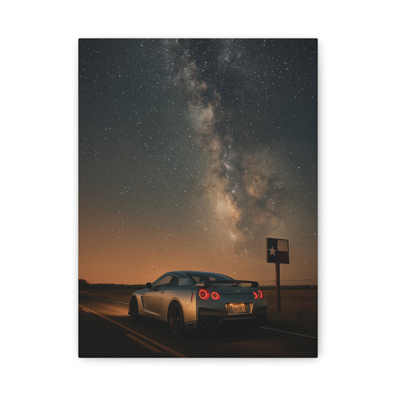 Canvas Print - Nissan GTR R35 Under Night Sky